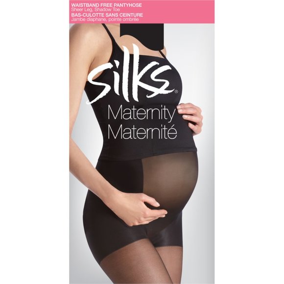 Maternity NWT Black sheer waistband free pantyhose - Picture 1 of 2